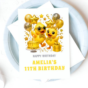Carte de vœux pour le 11e anniversaire de Adorable