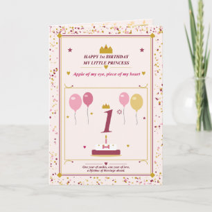 Carte de vœux pour le 1er anniversaire de Ma Petit