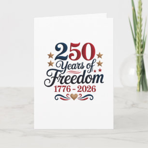 Carte de vœux pour le 250e anniversaire de l'Améri