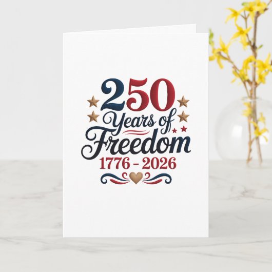 Carte de vœux pour le 250e anniversaire de l'Améri (Fleur jaune)
