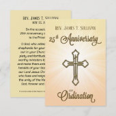 Carte de vœux pour le 25e anniversaire d'ordinatio (Devant / Derrière)