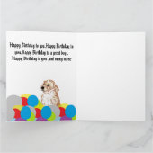 Carte de voeux pour le 2e anniversaire : Labrador  (Intérieur)