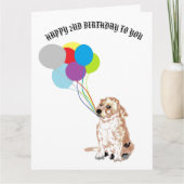Carte de voeux pour le 2e anniversaire : Labrador  (Devant)