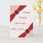 Carte de voeux pour le 40e anniversaire du Mariage (Fleur jaune)