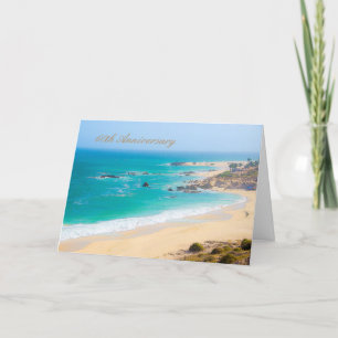 Carte de vœux pour le 60e anniversaire avec rivage