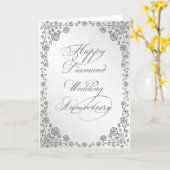 Carte de voeux pour le 60e anniversaire du Mariage (Fleur jaune)