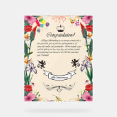 Carte de voeux pour le 80e anniversaire de Melinda (Recto)