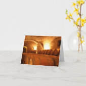 Carte de voeux pour le baril de vin (Fleur jaune)