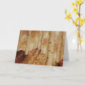 Carte de voeux pour le Birch d'automne par l'artis (Fleur jaune)