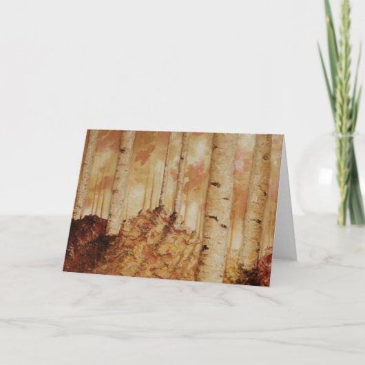 Carte de voeux pour le Birch d'automne par l'artis (Devant)