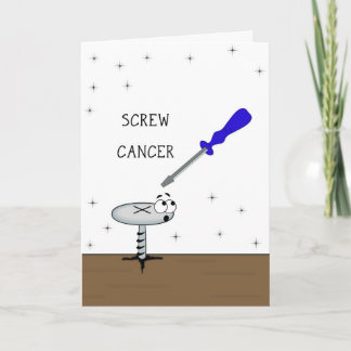 Carte de voeux pour le cancer avec vis conducteur-