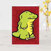 Carte de voeux pour le casse-tête de crocodile de (Fleur jaune)