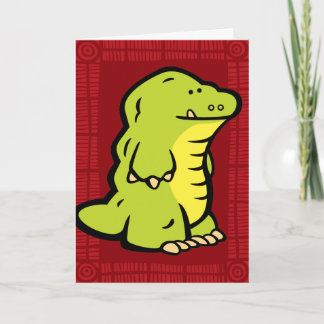 Carte de voeux pour le casse-tête de crocodile de