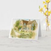 Carte de voeux pour le chalet de mi-été (Fleur jaune)