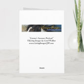 Carte de voeux pour le Cheval sauvage - Portrait d (Dos)