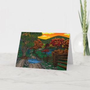 Carte de voeux pour le coucher de soleil n° 1 de l