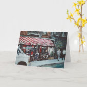 Carte de voeux pour le crépuscule du Café Tina (Fleur jaune)