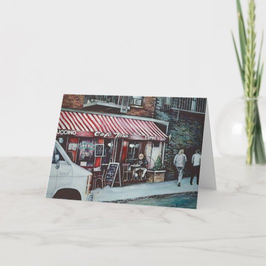 Carte de voeux pour le crépuscule du Café Tina (Devant)