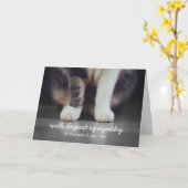 Carte de voeux pour le deuil Sympathy Cat (Fleur jaune)