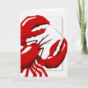 Carte de voeux pour le dîner de homard
