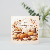 Carte de voeux pour le dîner de Thanksgiving (Debout devant)