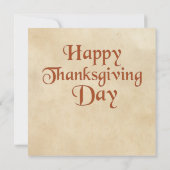 Carte de voeux pour le dîner de Thanksgiving (Dos)