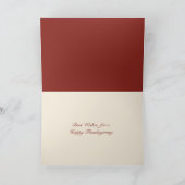 Carte de voeux pour le dîner de Thanksgiving vinta (Intérieur)