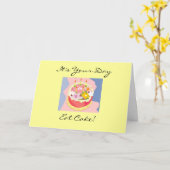 Carte de voeux pour le gâteau d'anniversaire de Di (Fleur jaune)