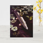 carte de voeux pour le grand brochet (Fleur jaune)