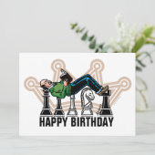 Carte de vœux pour le grand maître papa (Debout devant)