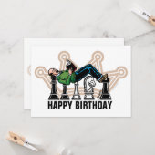 Carte de vœux pour le grand maître papa (Devant/Arrière en situation)