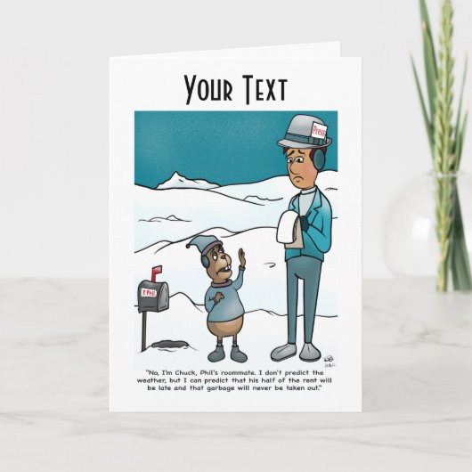 Carte de voeux pour le jour de la marmotte (Devant)