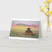 Carte de vœux pour le Jour de la marmotte, Joyeux  (Fleur jaune)