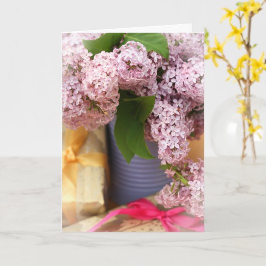 Carte de voeux pour le jour de Mothe (Fleur jaune)