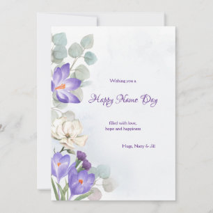 Carte de voeux pour le jour du Crocus de printemps