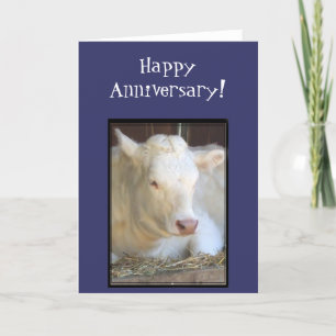 Carte de voeux pour le joyeux anniversaire de vach