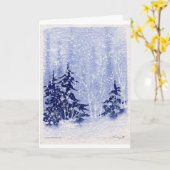 Carte de voeux pour le lac d'automne "HITER PINES" (Fleur jaune)