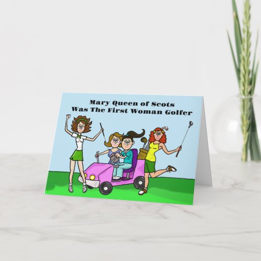 Carte de voeux pour le mois de golf des femmes amu (Devant)