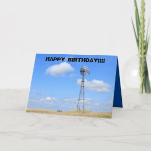 Carte de voeux pour le moulin à vent du Kansas