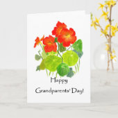 Carte de voeux pour le Nasturtium de la fête des g (Fleur jaune)