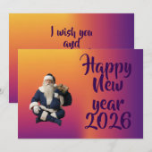 Carte de vœux pour le nouvel an (Devant / Derrière)