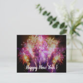 Carte de vœux pour le Nouvel An avec feux d'artifi (Debout devant)