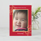 Carte de voeux pour le Nouvel An chinois en fleurs (Debout devant)