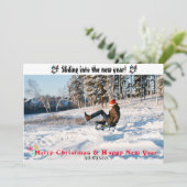 Carte de vœux pour le Nouvel An glissant (Debout devant)