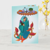 Carte de vœux pour le Nouvel An persan (Nowruz) (Fleur jaune)