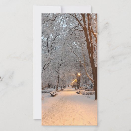 Carte de voeux pour le parc d'hiver de neige (Devant)