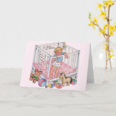 Carte de voeux pour le premier anniversaire du béb (Fleur jaune)