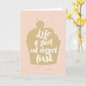 Carte de voeux pour le premier dessert (Fleur jaune)