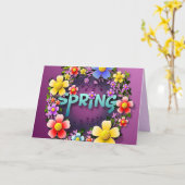 Carte de voeux pour le printemps (Fleur jaune)