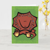 Carte de voeux pour le Puzzle de Lizard fendu à la (Fleur jaune)